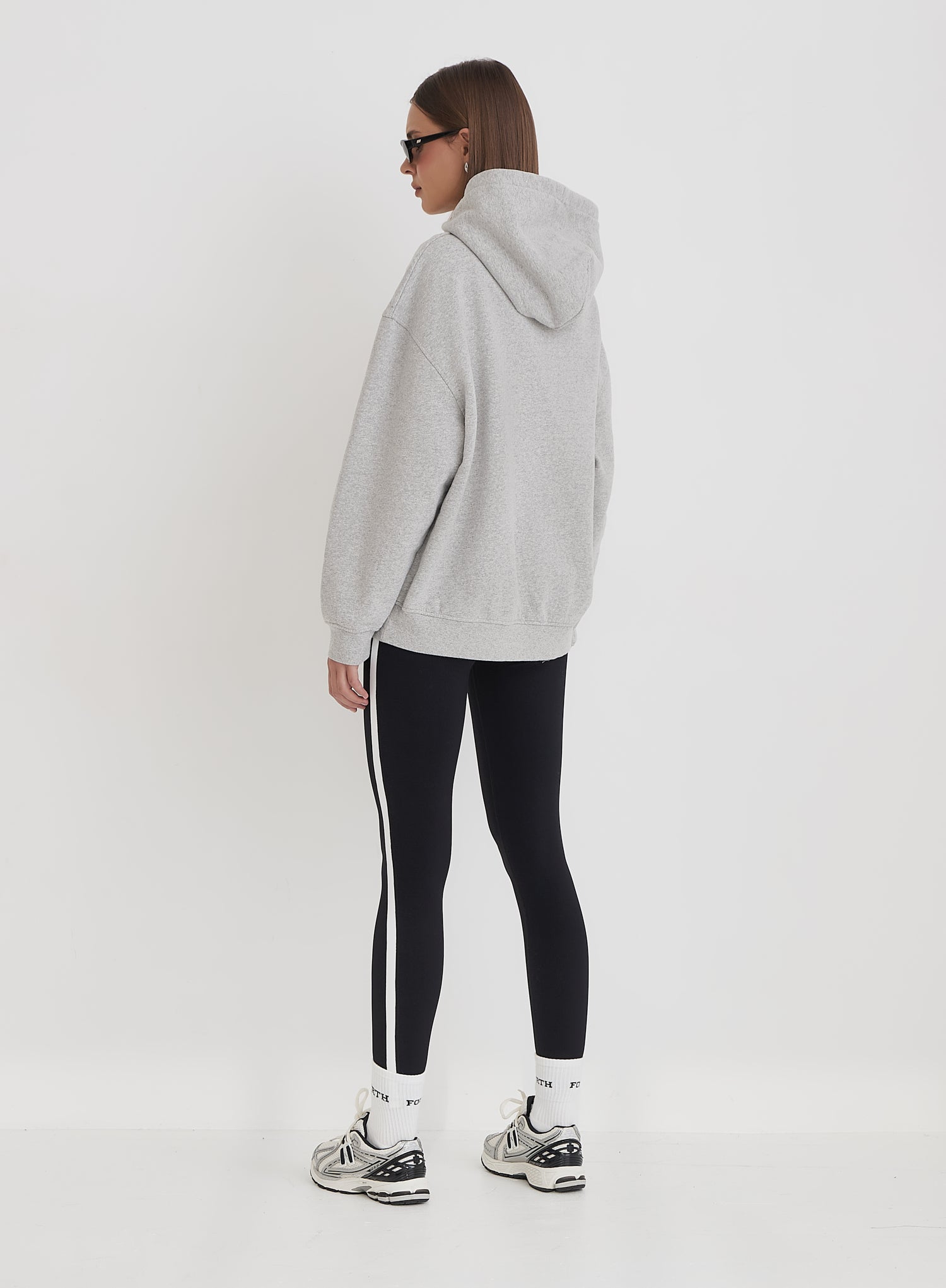 Grey Courchevel Slogan Oversized Hoodie